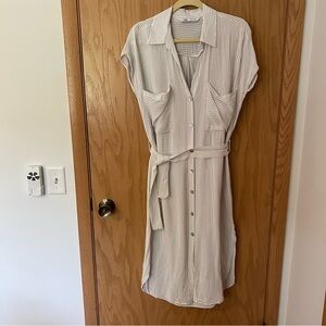 Zara Pinstripe Maxi Dress